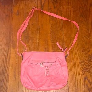 Rosetta hot pink pleather crossbody bag.